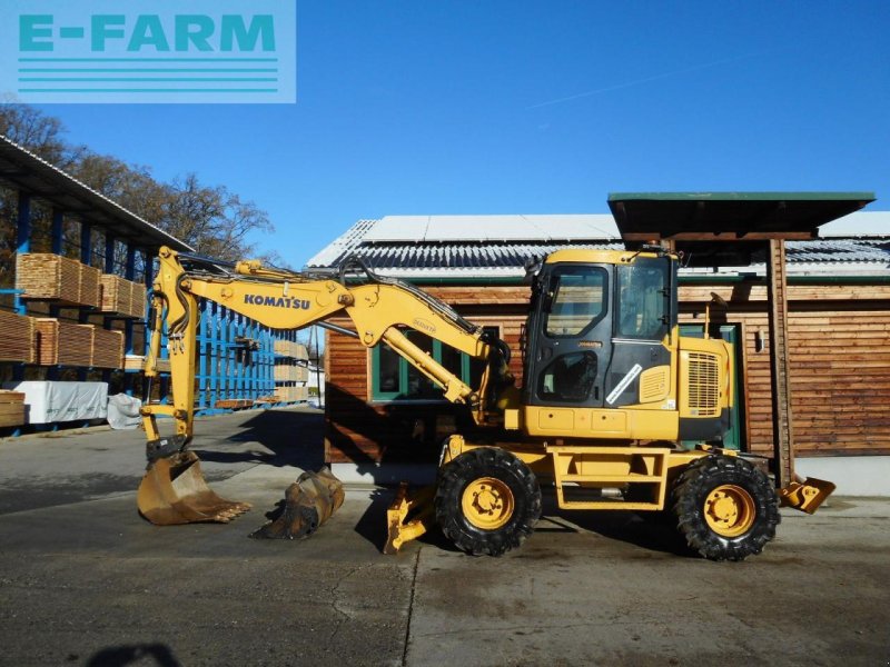 Bagger типа Komatsu pw 118wr-8 va ( 13,5t ) mit schild und pratzen, Gebrauchtmaschine в ST. NIKOLAI/DR.