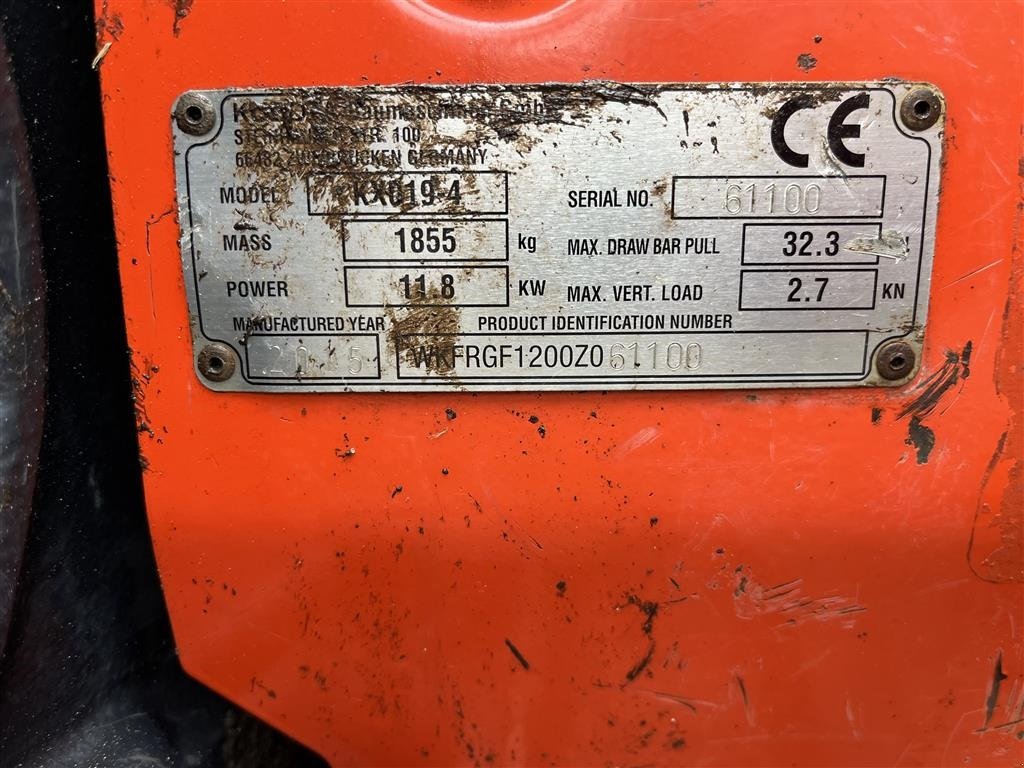 Bagger za tip Kubota KX019-4 mekanisk mh30 fæste, Gebrauchtmaschine u Rønnede (Slika 6)