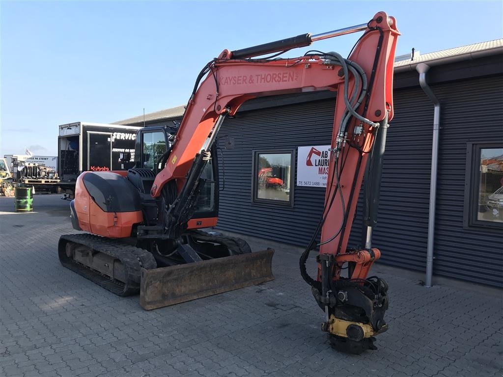 Bagger typu Kubota KX080-4 Engcon rotortilt + centralsmørring, Gebrauchtmaschine w Rønnede (Zdjęcie 2)