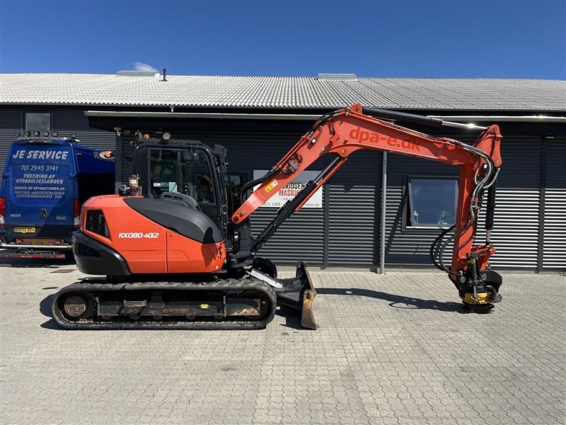 Bagger типа Kubota KX080-4 Rotortilt, Centralsmørring og 3D Maskinstyring GPS, Gebrauchtmaschine в Rønnede