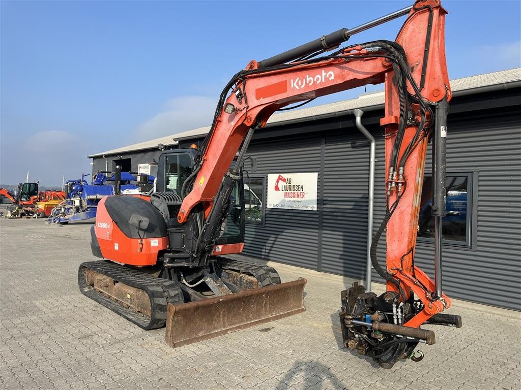 Bagger a típus Kubota KX080-4 Rotortilt centralsmørring, Gebrauchtmaschine ekkor: Rønnede (Kép 2)