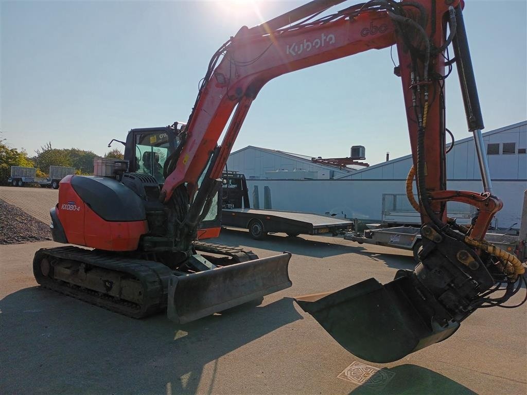 Bagger des Typs Kubota KX080-4, Gebrauchtmaschine in Fårevejle (Bild 1)