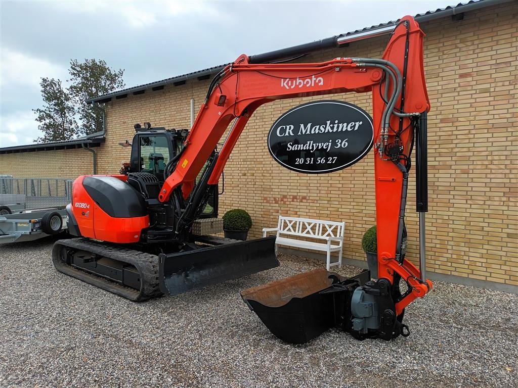 Bagger des Typs Kubota KX080-4, Gebrauchtmaschine in Fårevejle (Bild 1)