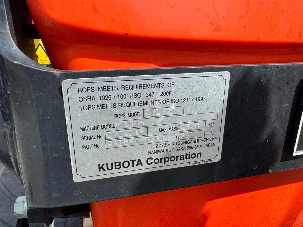 Bagger του τύπου Kubota U10-5 2022, Gebrauchtmaschine σε Hadsund (Φωτογραφία 6)