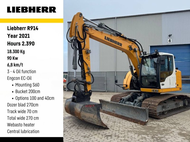 Bagger Türe ait Liebherr R 914 Compact, Gebrauchtmaschine içinde Vojens (resim 1)