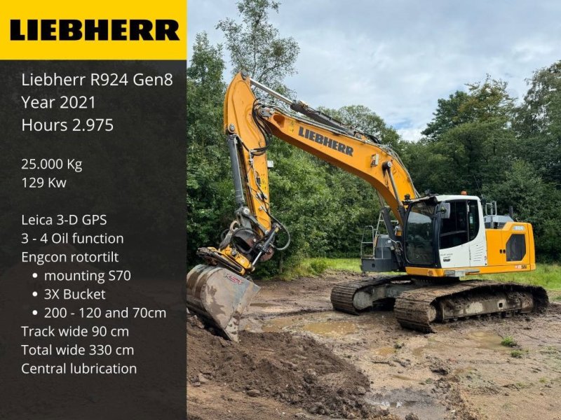 Bagger Türe ait Liebherr R 924, Gebrauchtmaschine içinde Vojens (resim 1)