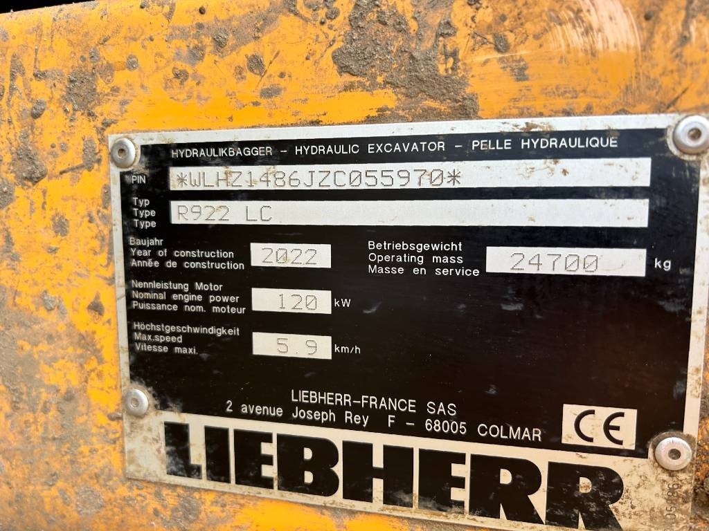 Bagger des Typs Liebherr R922 LC, Gebrauchtmaschine in Ringe (Bild 8)