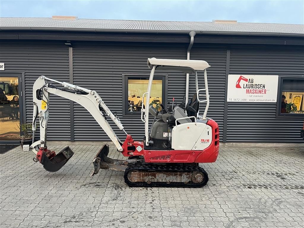 Bagger typu Takeuchi TB216 Hydraulisk hurtigskifte +2 skovle, Gebrauchtmaschine v Rønnede (Obrázek 1)