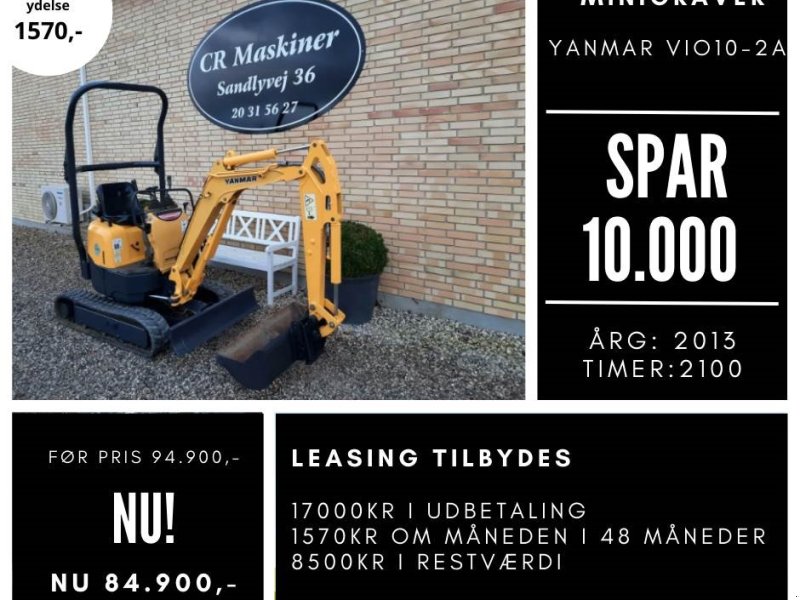 Bagger typu Yanmar vio10- 2a, Gebrauchtmaschine w Fårevejle (Zdjęcie 1)