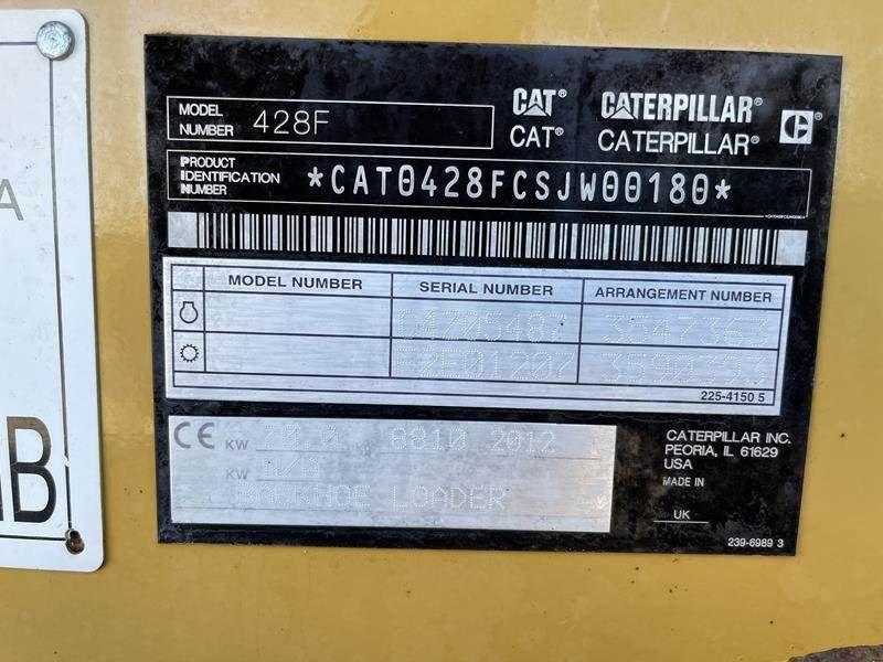 Baggerlader tipa Sonstige Cat 428 F, Gebrauchtmaschine u Waregem (Slika 7)