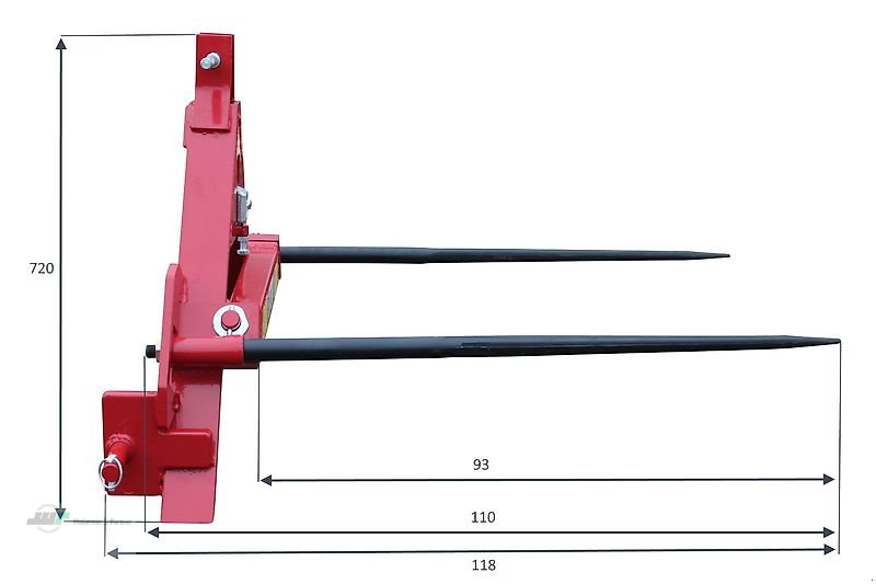 Ballengabel del tipo Wallentin & Partner Ballenspieß Ballengabel Dreipunkt Front u. Heckanbau Kat.1 u. 2, Neumaschine en Wesenberg (Imagen 3)