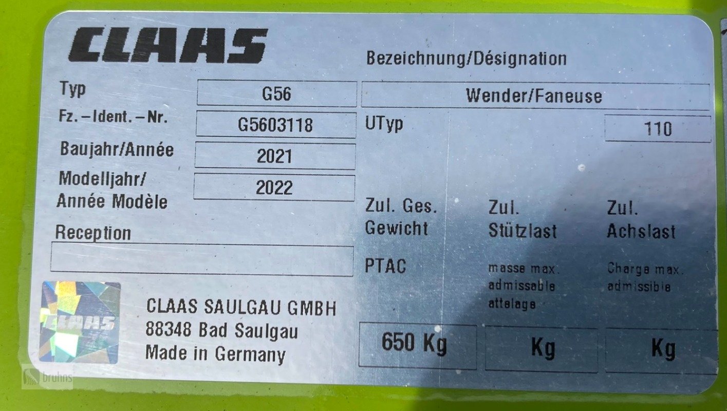 Ballensammelwagen van het type CLAAS Volto 55 - 4 Kreiselwender - NEU, Neumaschine in Karstädt (Foto 7)