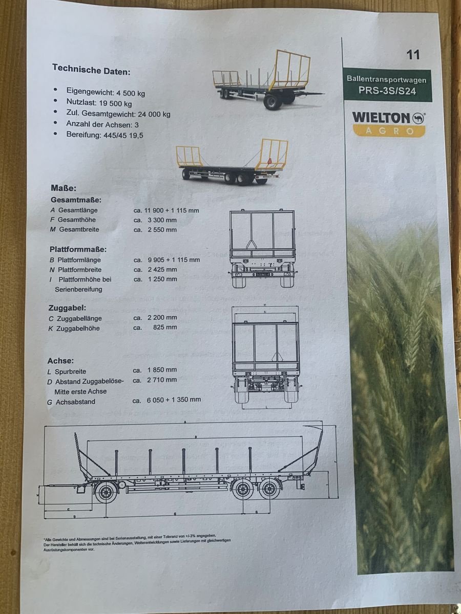 Ballensammelwagen типа WIELTON PRS-3S/S24-40km/h, Neumaschine в Gschwandt (Фотография 8)