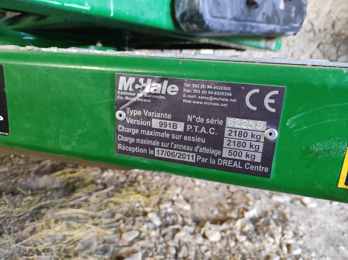 Ballenwickler des Typs McHale 991 BB, Gebrauchtmaschine in Chauvoncourt (Bild 7)