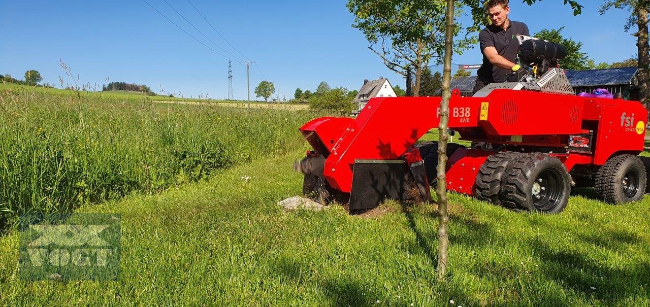 Baumstumpffräse typu FSI B38 4WD Stubbenfräse /Wurzelfräse mit Benzinmotor und Allradantrieb, Neumaschine w Schmallenberg (Zdjęcie 5)