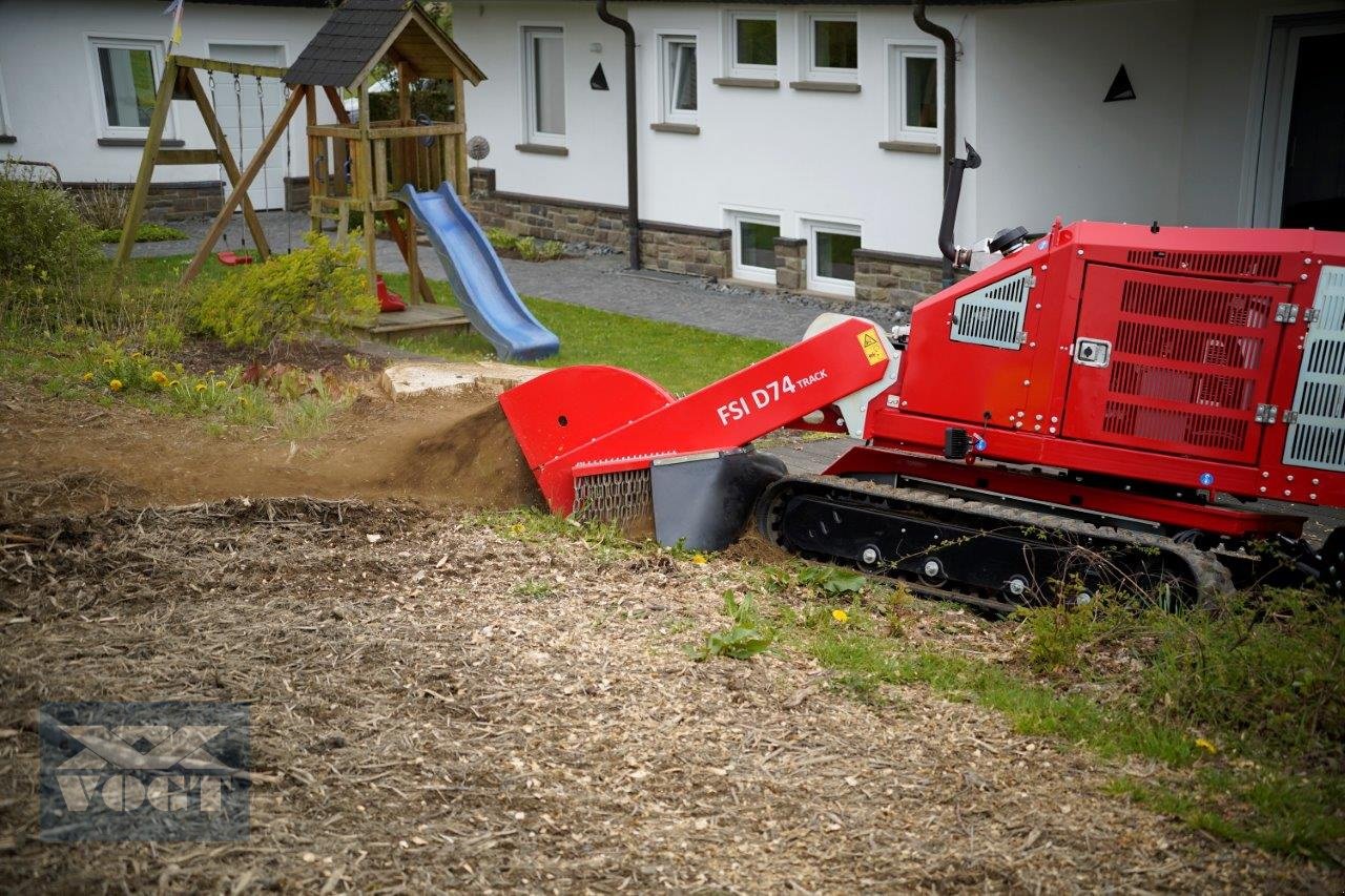 Baumstumpffräse Türe ait FSI D74 TRACK Stubbenfräse mit Dieselmotor und Kettenfahrwerk, Neumaschine içinde Schmallenberg (resim 14)