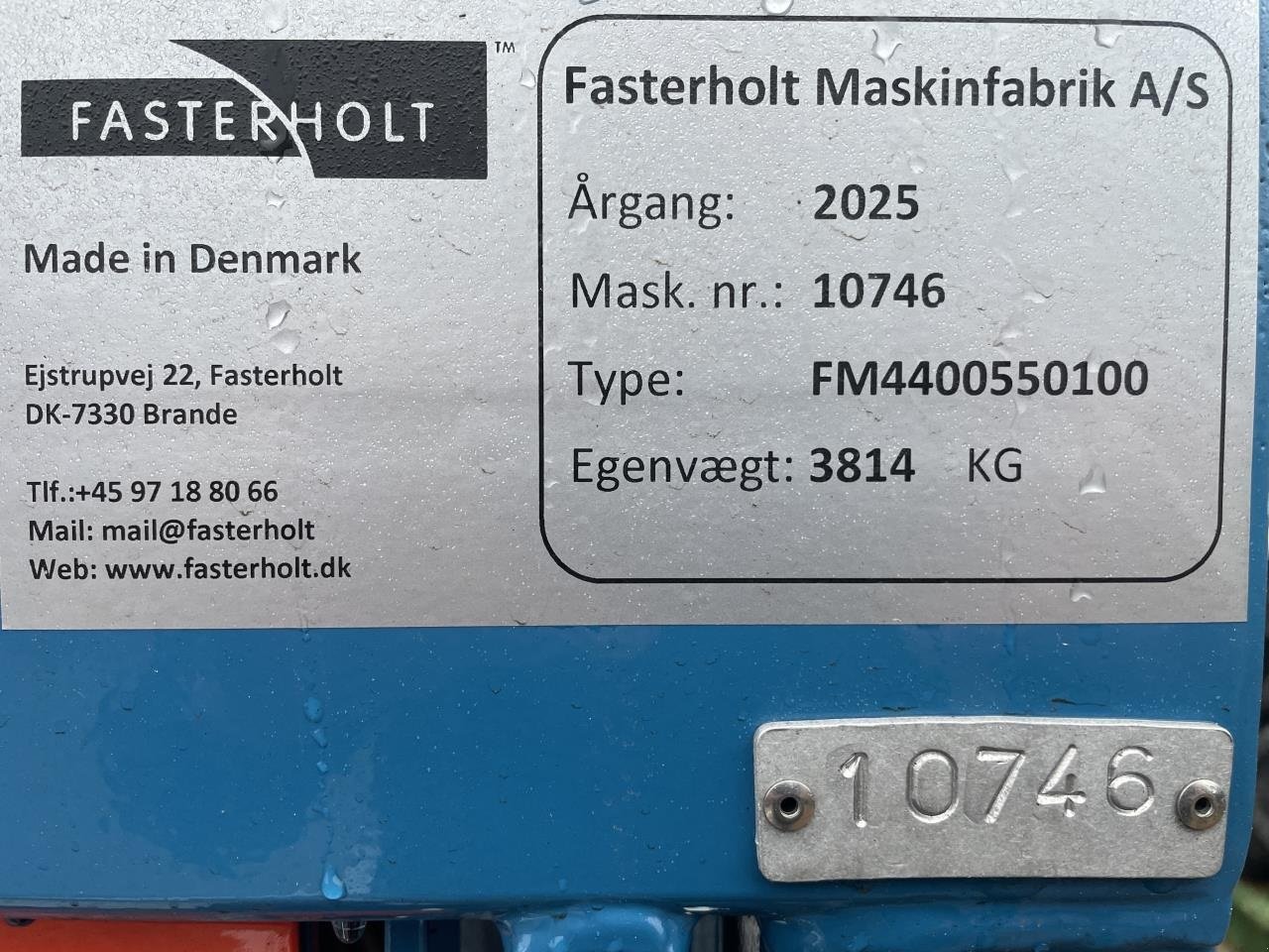 Beregnungsanlage Türe ait Fasterholt FM 4400  550 / 100, Gebrauchtmaschine içinde Grindsted (resim 5)