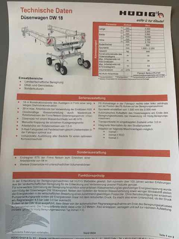 Beregnungsanlage типа Hüdig Iromat II 550/100 mit Düsenwagen DW 18, Neumaschine в Hermannsburg (Фотография 15)