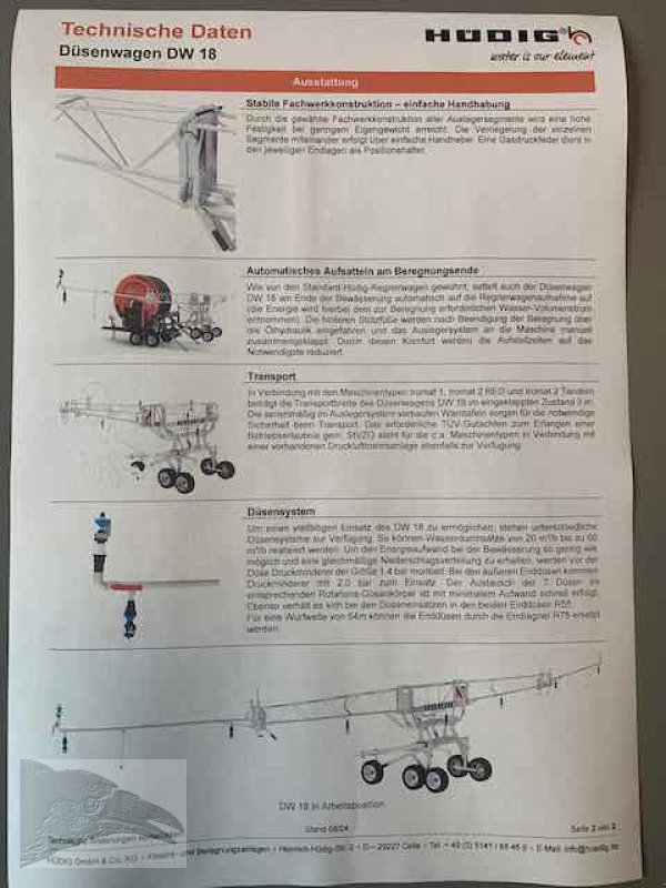 Beregnungsanlage typu Hüdig Iromat II 550/100 mit Düsenwagen DW 18, Neumaschine w Hermannsburg (Zdjęcie 16)