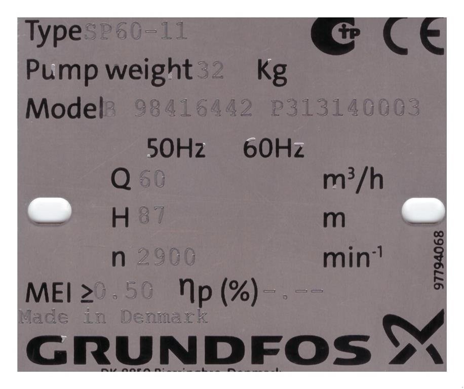 Beregnungspumpe typu GRUNDFOS SP60/11 - 25 HK, Gebrauchtmaschine v Tønder (Obrázek 3)