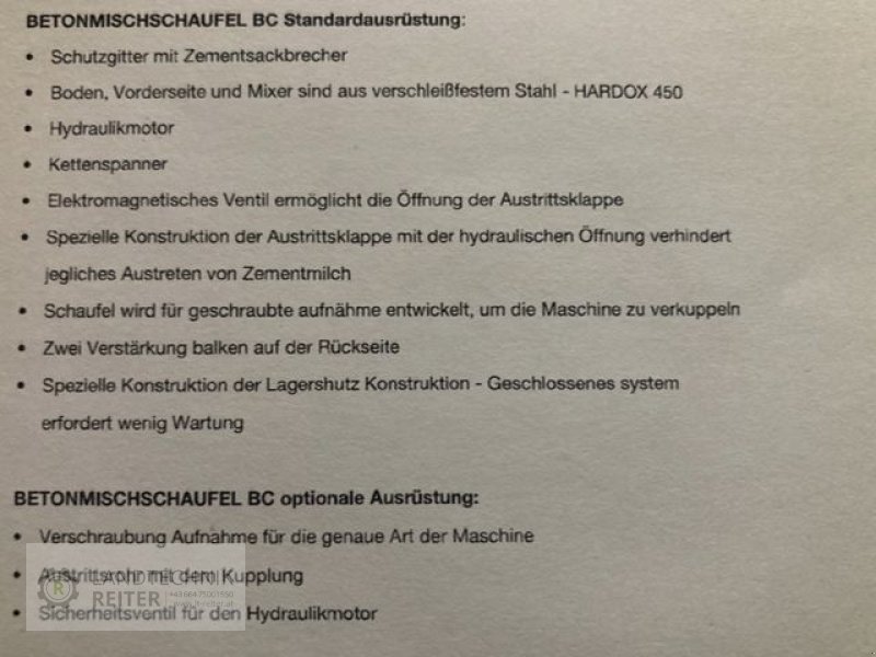 Betonmischer typu Sonstige Betonmischschaufel 500Liter, Neumaschine v Arnreit (Obrázek 14)