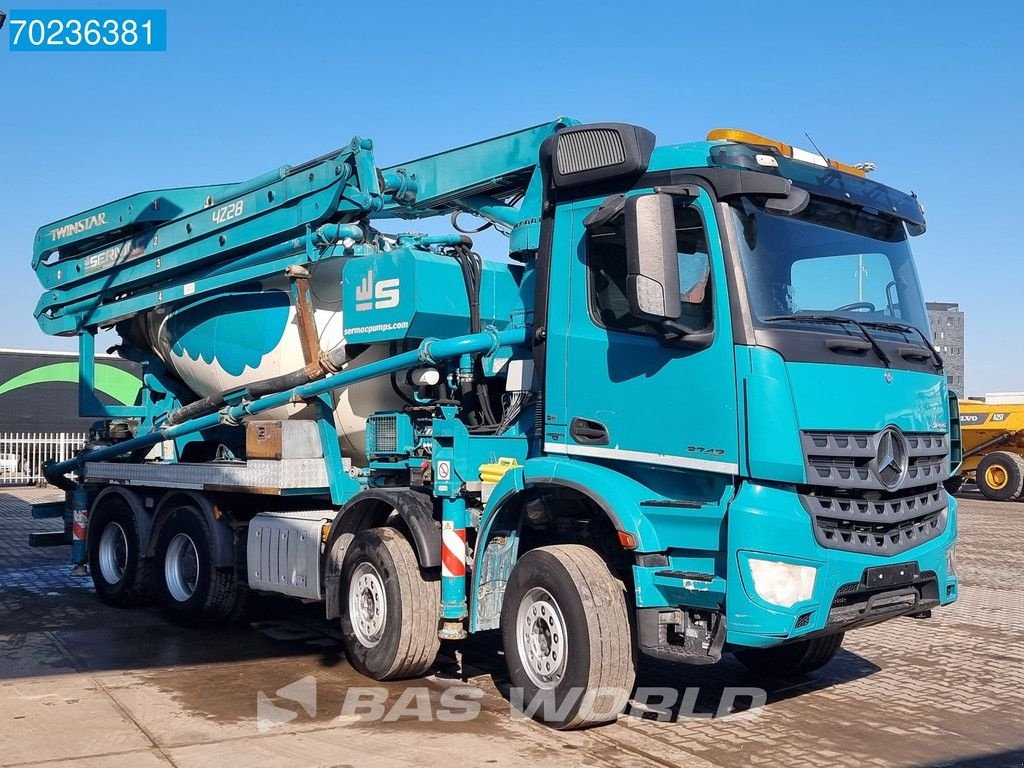 Betonpumpe del tipo Sonstige Mercedes Benz Arocs 3742 8X4 Sermac 4Z28 Pumpe + 9m3 Mixer PUMI Big-Axle Steel, Gebrauchtmaschine en Veghel (Imagen 11)