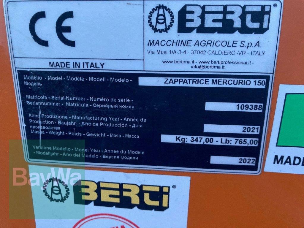 Bodenfräse van het type Berti Mercurio 150 Bodenfräse, Gebrauchtmaschine in Fürth (Foto 5)