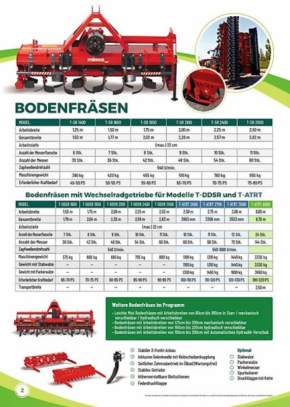 Bodenfräse typu Minos Agri Bodenfräse T-SR-1600, Neumaschine v Münstermaifeld (Obrázek 19)