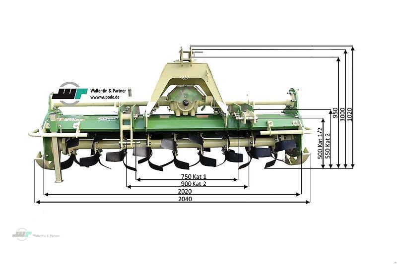 Bodenfräse του τύπου Wallentin & Partner Bodenfräse 2,00 m von STARK Fräse Anbaugerät Kompakttraktor schwere Ausführung, Neumaschine σε Wesenberg (Φωτογραφία 3)