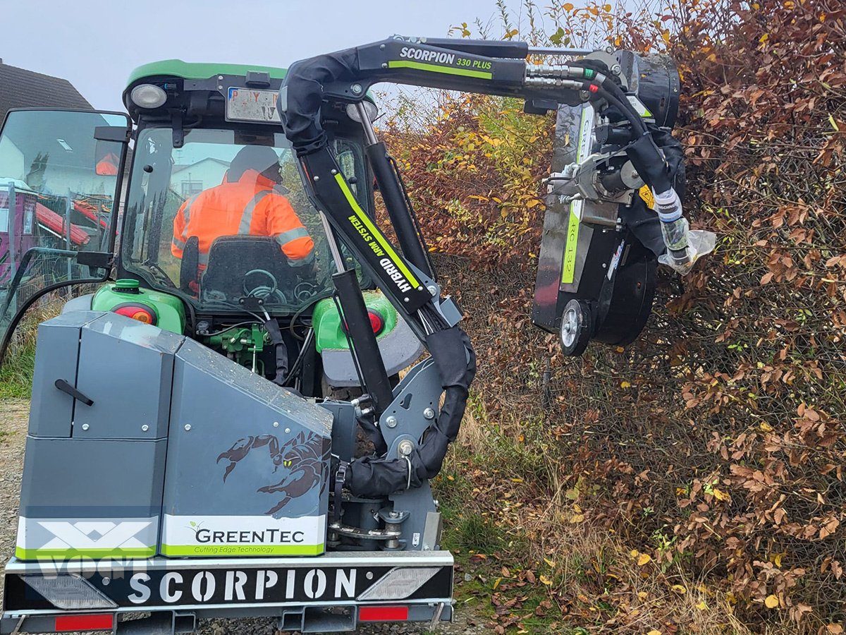 Böschungsmähgerät Türe ait Greentec SCORPION 330-4Plus Heckenmulcher /Auslegemulcher inkl. Heckenmulcher RC132, Neumaschine içinde Schmallenberg (resim 4)