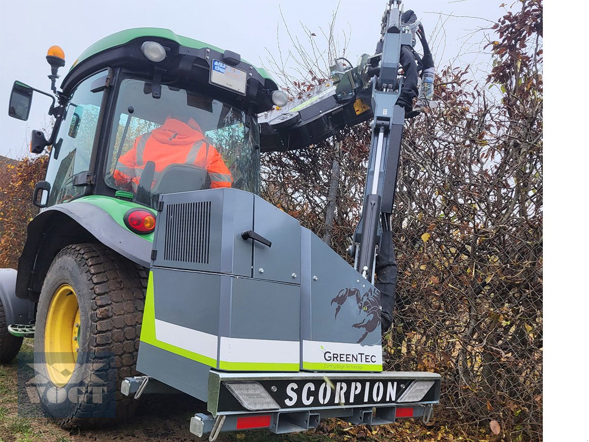 Böschungsmähgerät Türe ait Greentec SCORPION 330-4Plus Heckenmulcher /Auslegemulcher inkl. Heckenmulcher RC132, Neumaschine içinde Schmallenberg (resim 12)