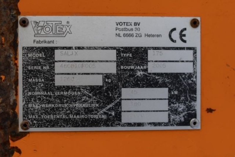 Böschungsmähgerät du type Votex Salix Roadflex 175 klepelmaaier, Gebrauchtmaschine en Grijpskerk (Photo 4)