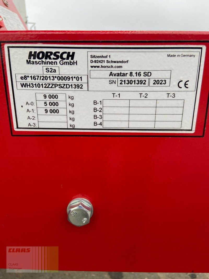 Direktsaatmaschine tip Horsch Avatar 8.16 SD, Vorführmaschine in Ebeleben (Poză 3)