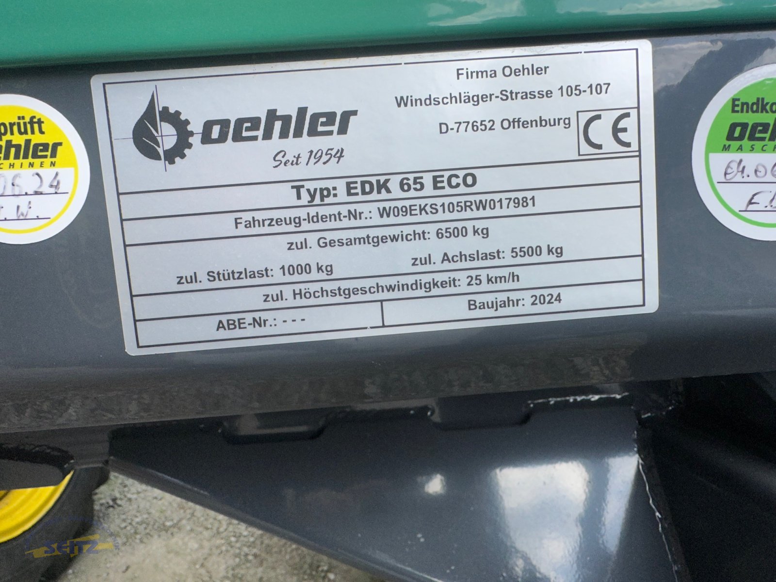 Dreiachskipper tip Oehler OL EDK 60 ECO, Neumaschine in Lindenfels-Glattbach (Poză 4)