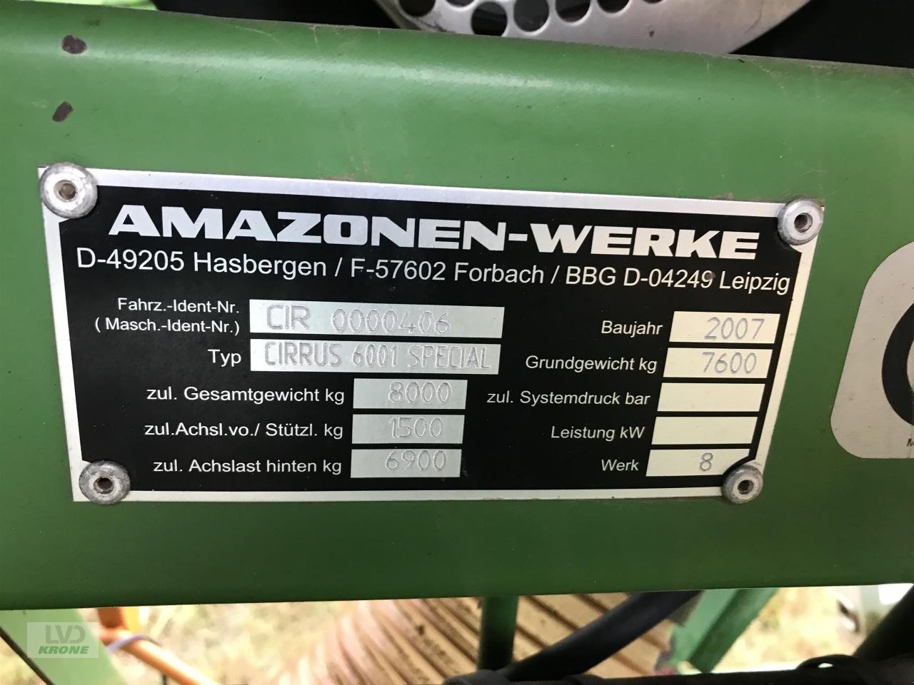 Drillmaschine a típus Amazone Cirrus 6001 Special, Gebrauchtmaschine ekkor: Alt-Mölln (Kép 13)