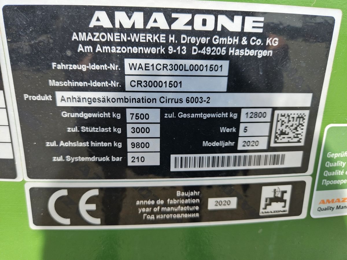 Drillmaschine typu Amazone Cirrus 6003-2, Gebrauchtmaschine w Sieget in der Wart (Zdjęcie 3)