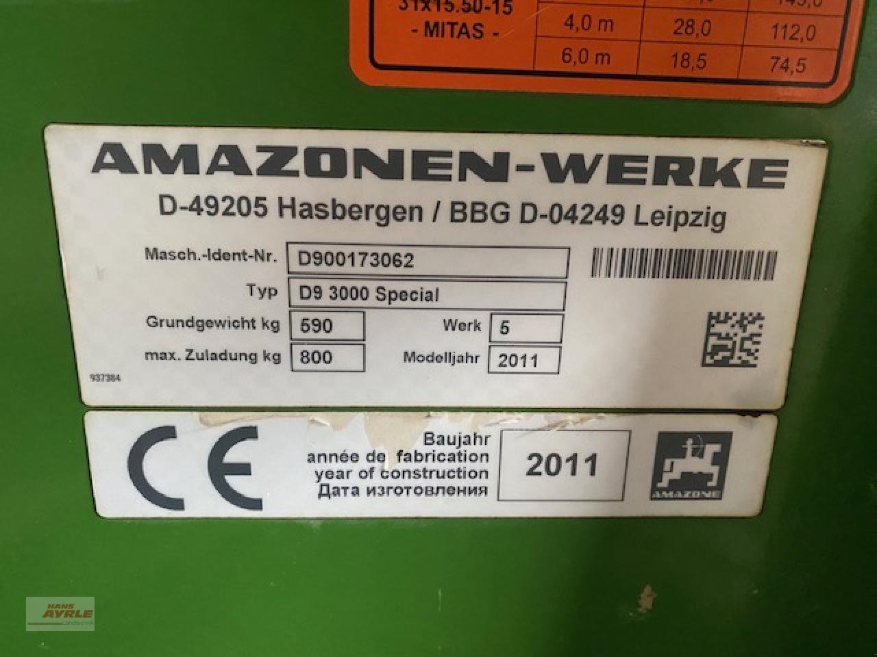 Drillmaschine от тип Amazone D9 3000 Special, Gebrauchtmaschine в Steinheim (Снимка 6)