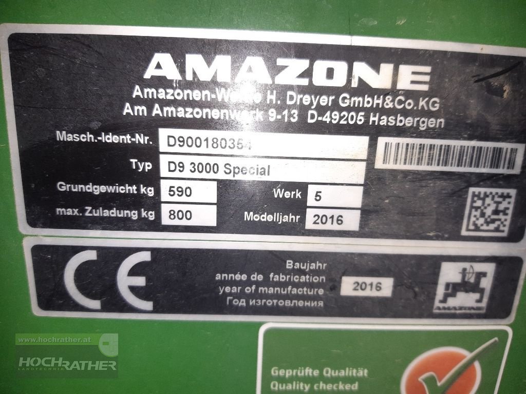 Drillmaschine typu Amazone D9  3000 - Spezial, Gebrauchtmaschine v Kronstorf (Obrázok 8)