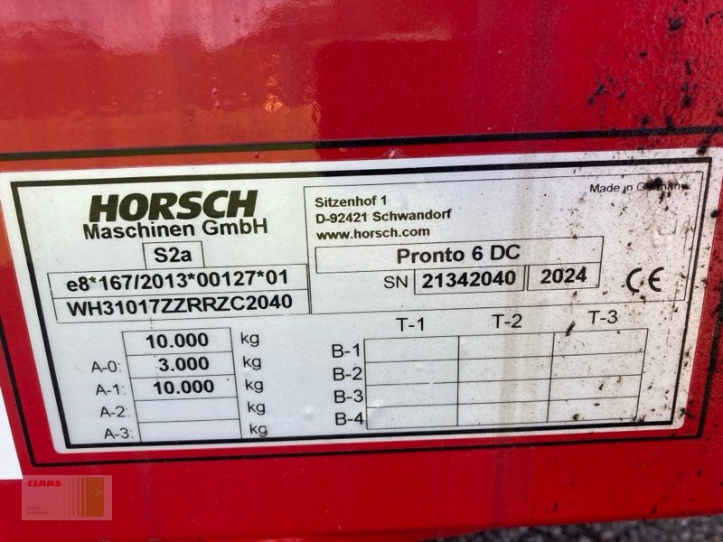 Drillmaschine Türe ait Horsch Pronto 6 DC, Neumaschine içinde Alveslohe (resim 10)