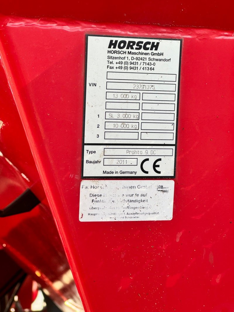 Drillmaschine от тип Horsch Pronto 9 DC, Gebrauchtmaschine в Liebenwalde (Снимка 15)