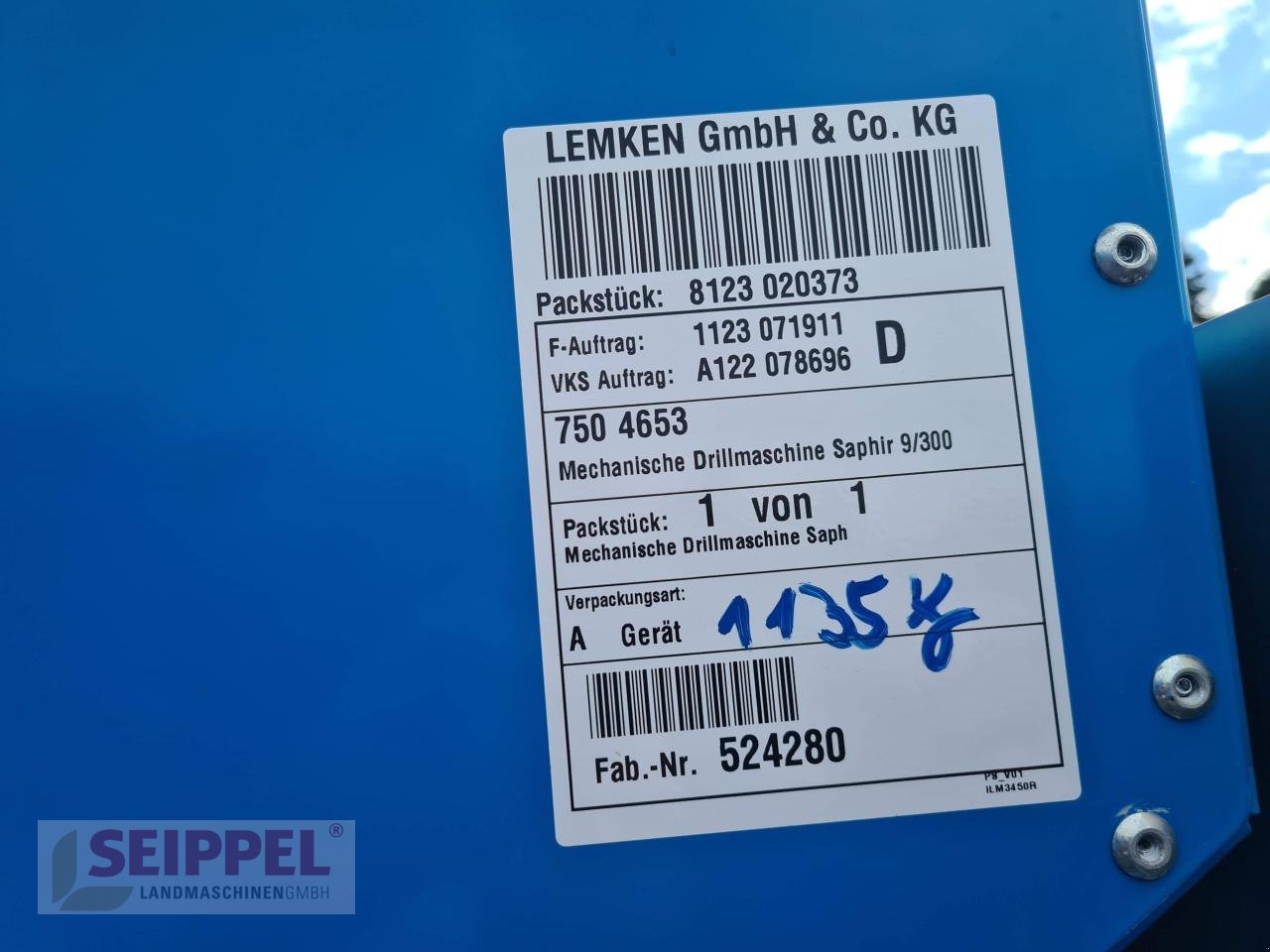 Drillmaschine tipa Lemken SAPHIR 9/300 125mm 24R, Neumaschine u Groß-Umstadt (Slika 4)