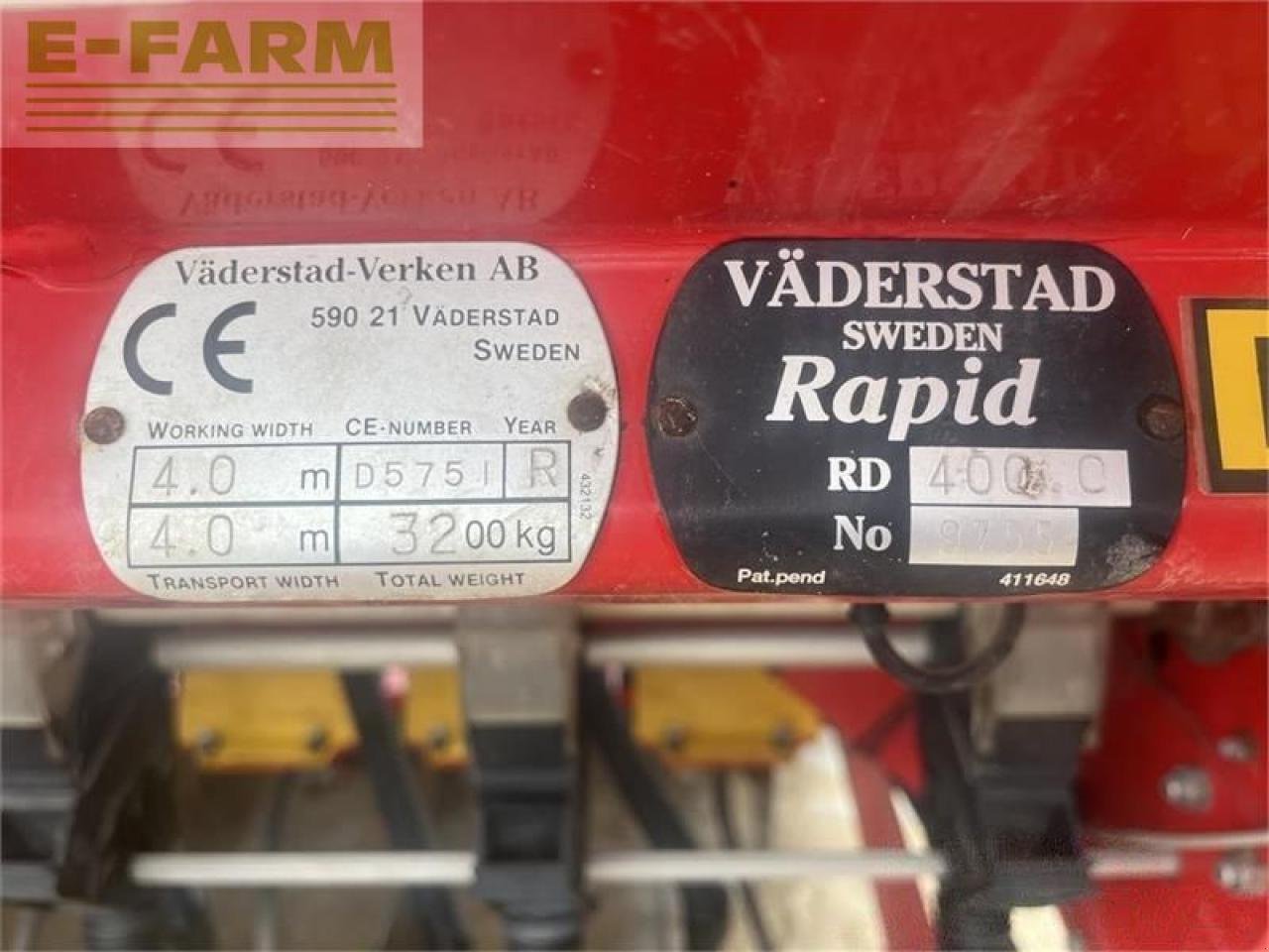 Drillmaschine Türe ait Väderstad 4m rapid super xl combi og frøsåkasse, Gebrauchtmaschine içinde RANDERS SV (resim 13)