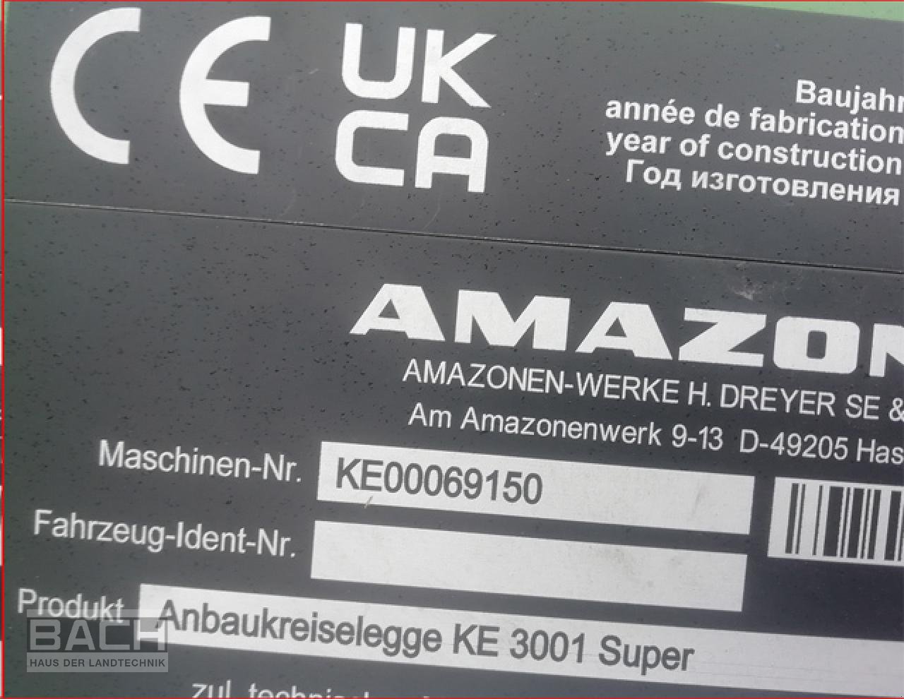 Drillmaschinenkombination Türe ait Amazone CATAYA 3000 SPECIAL + KE3001 SUPER, Neumaschine içinde Boxberg-Seehof (resim 7)