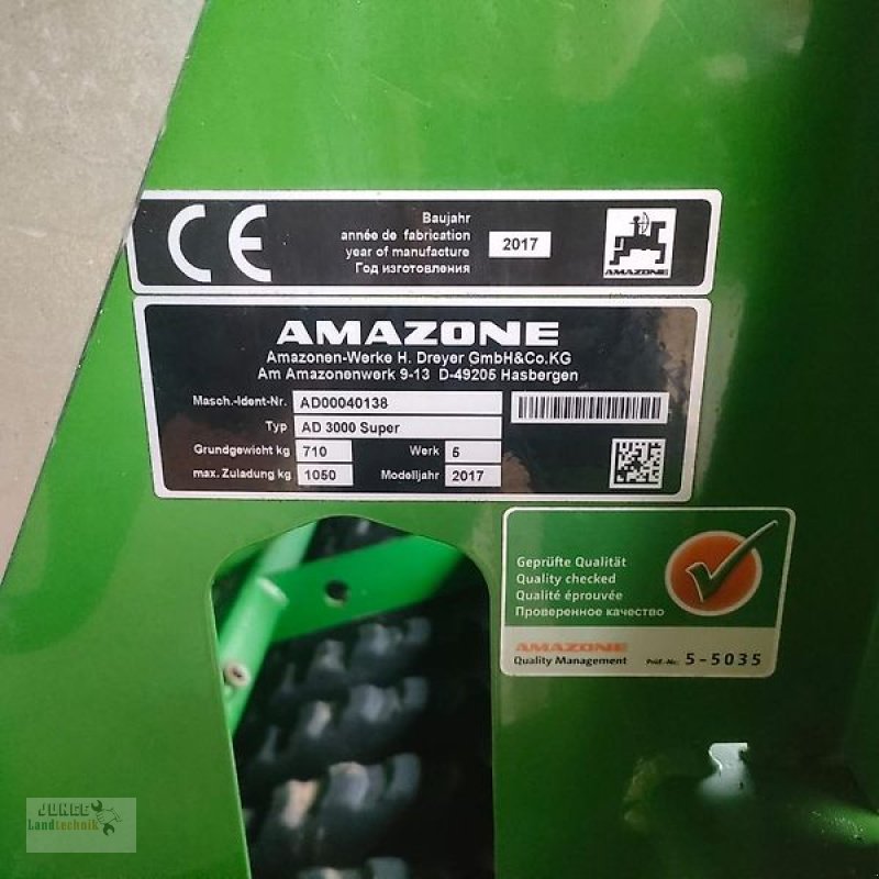 Drillmaschinenkombination от тип Amazone KE 3000 Super mit AD 3000 Super, Gebrauchtmaschine в Geestland (Снимка 10)