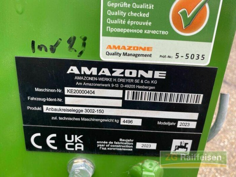 Drillmaschinenkombination Türe ait Amazone KE 3002-150 Anbaukreis, Gebrauchtmaschine içinde Bühl (resim 10)