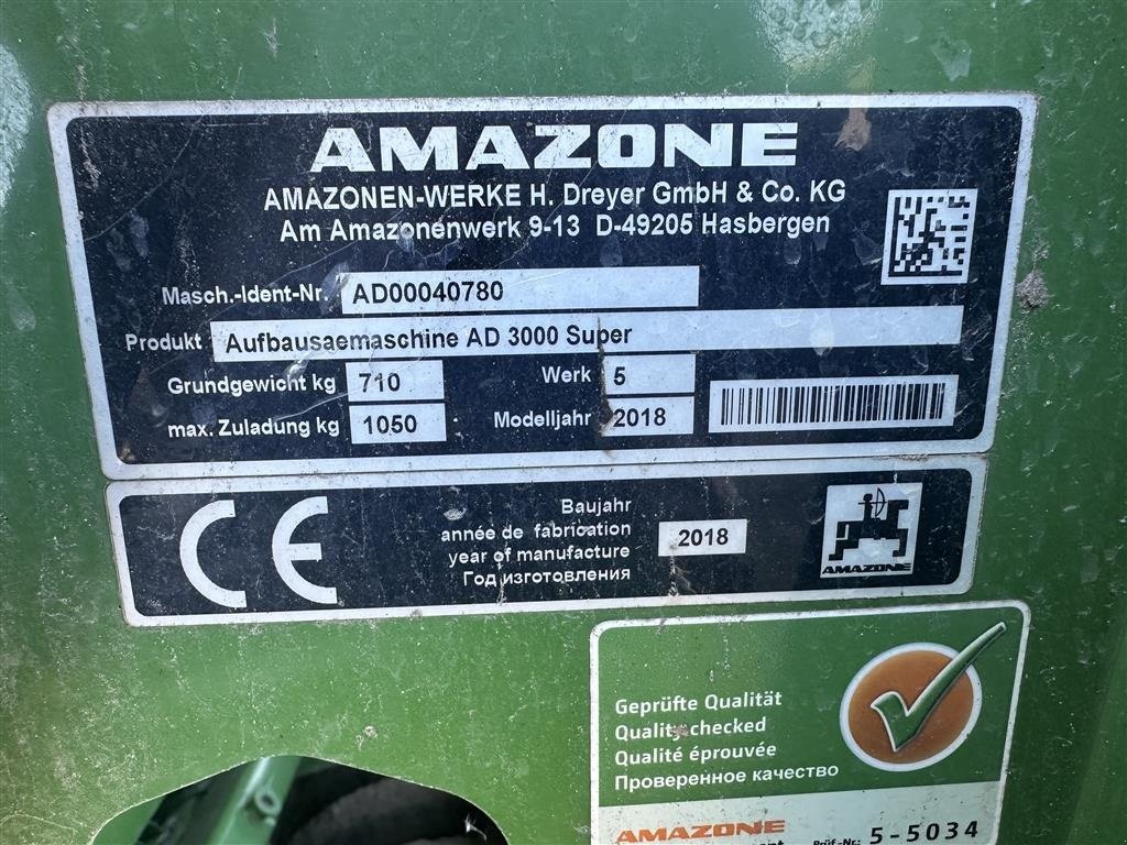 Drillmaschinenkombination tip Amazone KG 3000 / AD 3000, Gebrauchtmaschine in Roskilde (Poză 8)