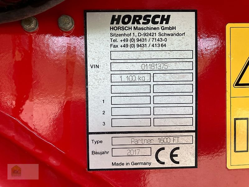 Drillmaschinenkombination του τύπου Horsch Partner 1600 Fronttank, Gebrauchtmaschine σε Salsitz (Φωτογραφία 11)