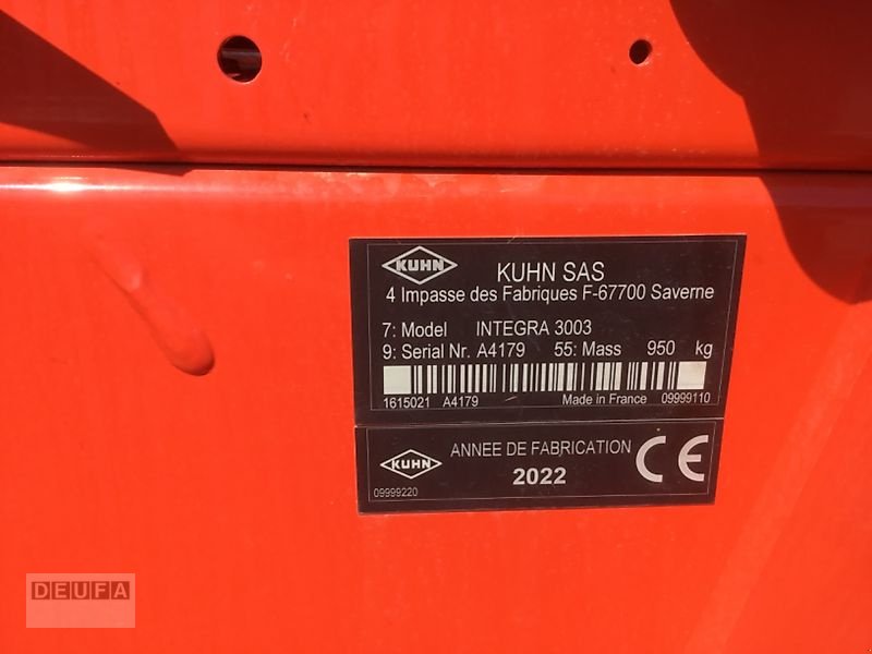 Drillmaschinenkombination del tipo Kuhn HRB 303. INTEGRA 3003 24SD, Neumaschine en Erbach (Imagen 3)