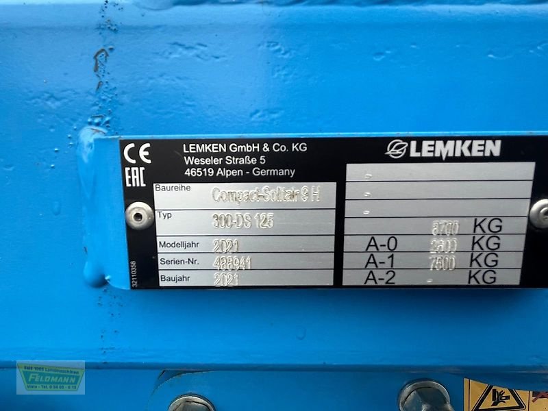 Drillmaschinenkombination του τύπου Lemken Compact-Solitair 9, Gebrauchtmaschine σε Neuenkirchen-Vinte (Φωτογραφία 11)