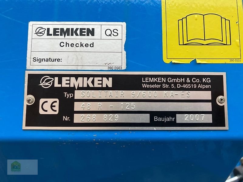 Drillmaschinenkombination of the type Lemken Solitair 9/600 KA-ES + Zirkon 10/600 KA, Gebrauchtmaschine in Salsitz (Picture 28)